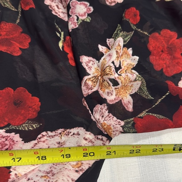 (B4) Umgee women's open-front floral-print cape dress, bikini cover-up, size L - Picture 8 of 14